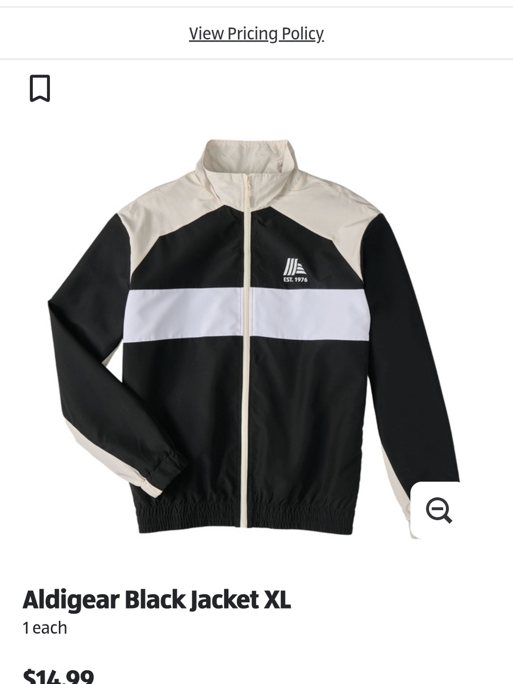 Aldigear Men's Black & Cream Lightweight Track Jacket